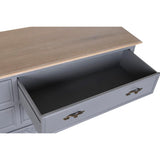 TV furniture DKD Home Decor Paolownia wood MDF Wood Grey Natural 120 x 40 x 56.5 cm 120 x 40 x 56,5 cm-3