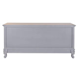 TV furniture DKD Home Decor Paolownia wood MDF Wood Grey Natural 120 x 40 x 56.5 cm 120 x 40 x 56,5 cm-1