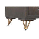 TV furniture DKD Home Decor Metal Brown Mango wood 160 x 40 x 50 cm-1