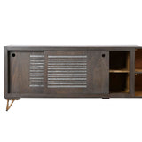 TV furniture DKD Home Decor Metal Brown Mango wood 160 x 40 x 50 cm-2