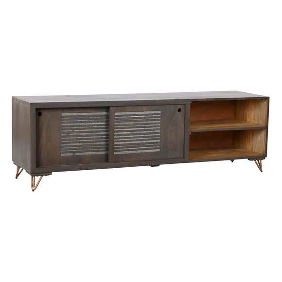TV furniture DKD Home Decor Metal Brown Mango wood 160 x 40 x 50 cm-0