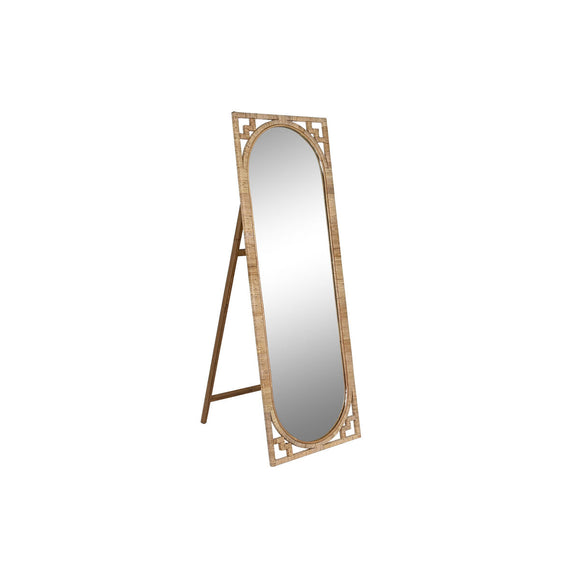 Standspiegel DKD Home Decor Urban Mirror Braun Rattan (56 x 5 x 160 cm)
