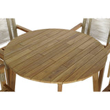Table set with 4 chairs DKD Home Decor 100 x 100 x 76 cm Teak Rope-1