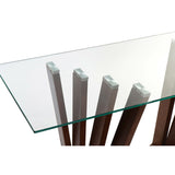 Side table DKD Home Decor Crystal Brown Transparent Walnut 145 x 45 x 75 cm-4