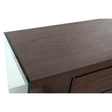 Sideboard DKD Home Decor Crystal Brown Transparent Walnut 160 x 45 x 80 cm MDF Wood-7