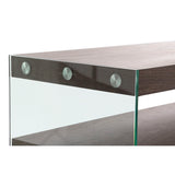 Side table DKD Home Decor Crystal Brown Transparent Walnut 160 x 45 x 80 cm MDF Wood-5
