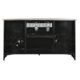 Occasional Furniture DKD Home Decor BAR White Brown Black Aluminium Iron Mango wood 157 x 52 x 90 cm-6