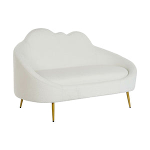 Sofa DKD Home Decor White Mustard Metal Clouds Scandi 155 x 75 x 92 cm-0