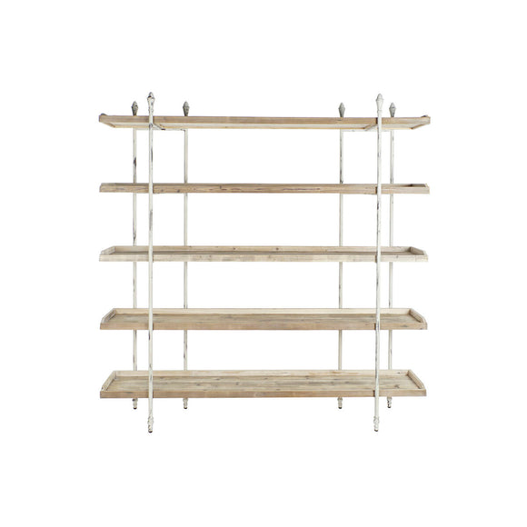 Shelves DKD Home Decor 190 x 40 x 200 cm Fir Natural Metal White 40 % Metal-0