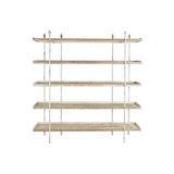 Shelves DKD Home Decor 190 x 40 x 200 cm Fir Natural Metal White 40 % Metal-0