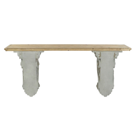 Side table DKD Home Decor Grey Natural Fir 180 x 35 x 78 cm-0