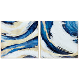 Painting DKD Home Decor 100 x 2,5 x 100 cm Abstract Modern (2 Units)-0