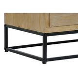 Sideboard DKD Home Decor Black Natural Metal MDF Wood 120 x 40 x 64 cm-5