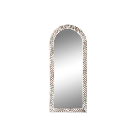 Wall mirror Home ESPRIT White Brown Mango wood 75 x 4 x 180 cm-0