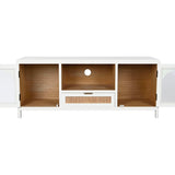 TV furniture Home ESPRIT White Crystal Paolownia wood 120 x 40 x 50 cm-7