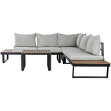 Sofa and table set Home ESPRIT Aluminium 227 x 159 x 64 cm-1