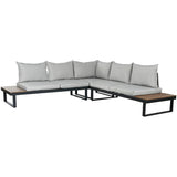 Sofa and table set Home ESPRIT Aluminium 227 x 159 x 64 cm-5
