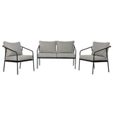 Table Set, Desk and 2 Chairs Home ESPRIT Steel 121 x 70 x 75 cm-5