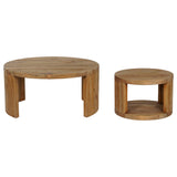 Set of 2 tables Home ESPRIT Wood 99 x 99 x 48 cm-2
