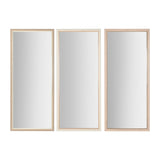 Wall mirror Home ESPRIT White Brown Beige Grey Crystal polystyrene 67 x 2 x 156 cm (4 Units)-0