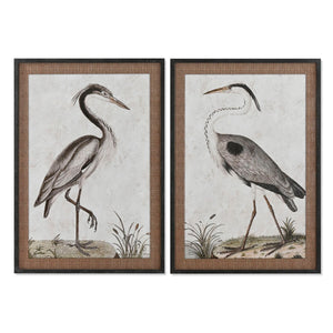 Painting Home ESPRIT Bird Oriental 70 x 4 x 100 cm (2 Units)-0