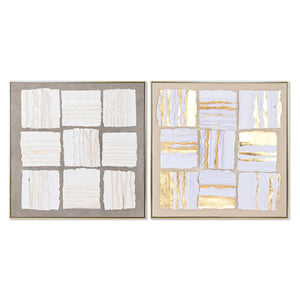 Painting Home ESPRIT Abstract Modern 102,3 x 4,5 x 102,3 cm (2 Units)-0