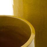 Vase 52 x 52 x 80 cm Ceramic Yellow (2 Units)-2