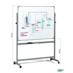 Whiteboard Faibo Doppelseitige Basis oder Ständer Aluminium 122 x 100 cm