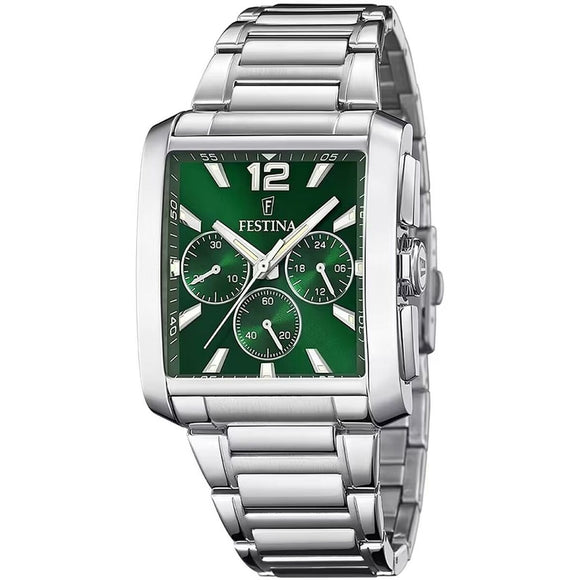Men's Watch Festina F20635/3 Green Silver-0