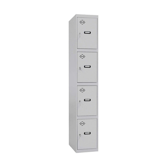 Locker Simon Rack Metal Light grey 4 compartments (180 x 30 x 50 cm)-0