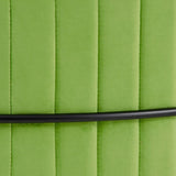 Pouffe 80 x 80 x 46 cm Synthetic Fabric Metal Green-2