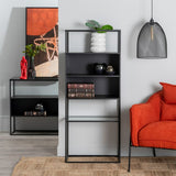 Shelves BRICK 55 x 30 x 132 cm Crystal Black Metal-6