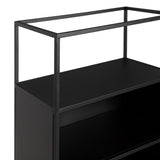 Shelves BRICK 55 x 30 x 132 cm Crystal Black Metal-5