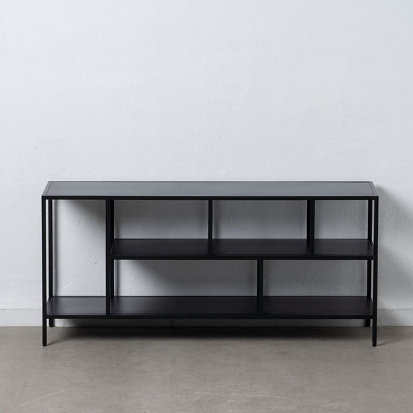 TV furniture 120 x 32 x 55 cm Black Steel-0