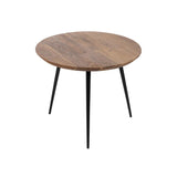 Set of 3 tables Wood Metal Iron Acacia 50 x 50 x 45 cm-8