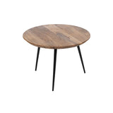 Set of 3 tables Wood Metal Iron Acacia 50 x 50 x 45 cm-7