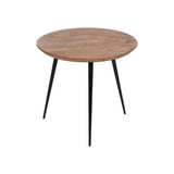 Set of 3 tables Wood Metal Iron Acacia 50 x 50 x 45 cm-6