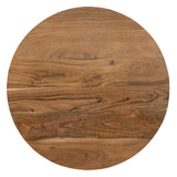 Set of 3 tables Wood Metal Iron Acacia 50 x 50 x 45 cm-2