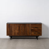 Sideboard ABNER Brown Black 160 x 40 x 75 cm-8