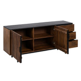 Sideboard ABNER Brown Black 160 x 40 x 75 cm-7