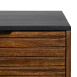 Sideboard ABNER Brown Black 160 x 40 x 75 cm-3