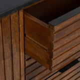 Sideboard ABNER Brown Black 160 x 40 x 75 cm-2