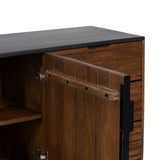 Sideboard ABNER Brown Black 160 x 40 x 75 cm-1