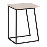 Side table 45 x 35 x 63,5 cm Brown Cream Marble Iron (2 Units)-9