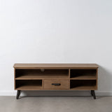 TV furniture Black Natural Iron Fir wood 150 x 41 x 59 cm-7