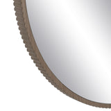 Wall mirror Natural Crystal MDF Wood 89,5 x 4,5 x 89,5 cm-2