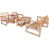vidaXL Набір для відпочинку у патіо, 4 предмети з подушками, сільське крісло, кремовий/сірий