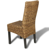 vidaXL 2/4/6x Solid Mango Wood Dining Chair Abaca Dining Room Kitchen Chairs