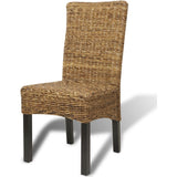 vidaXL 2/4/6x обідній стілець з масиву дерева манго, абака, кухонні стільці для їдальні