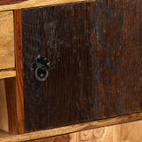 vidaXL Solid Mango Wood Sideboard Home Side Cabinet Furniture Brown/Dark Brown